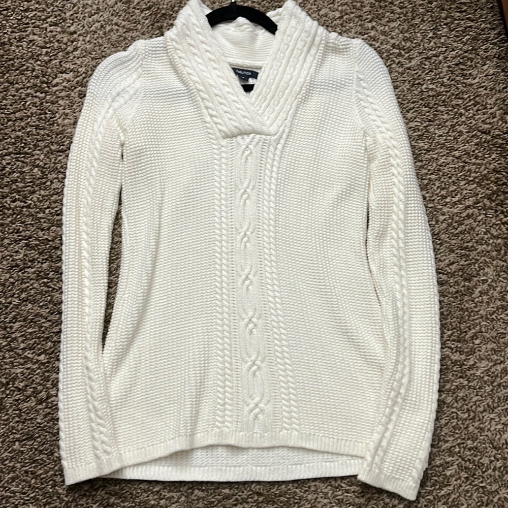 Nautica 100% Cotton Cable Knit Sweater Size S